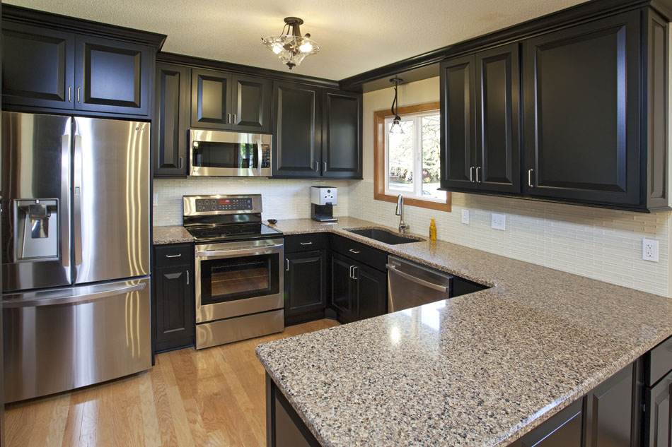 A 1970s Kitchen Goes Black (And Gets Room for Holiday Baking!)  |  Apple Valley Kitchen Remodel