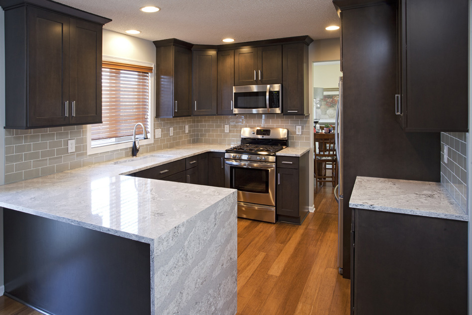 Real Home Feature: Shakopee Kitchen Remodel — From Boring to Dramatic  |  Shakopee Kitchen Remodels, Cabinets, Countertops