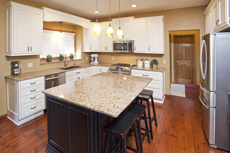 Real Home Feature: Elegant Cream & Black Kitchen Remodel  |  Apple Valley Kitchen Remodeling