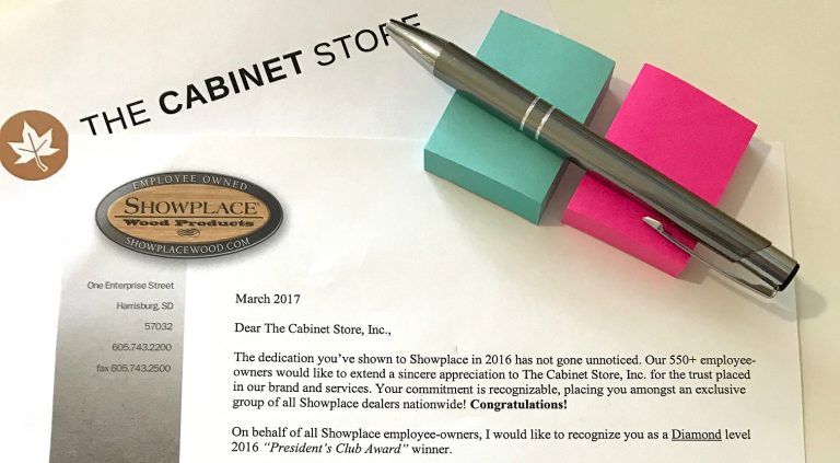 Company News: Showplace Cabinetry Sales Award
