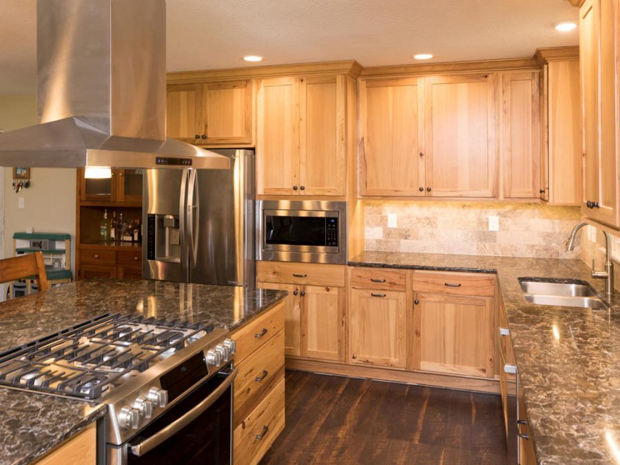 Apple Valley Kitchen with a built-in range in the island